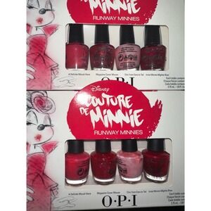 OPI Disney Couture de Minnie Runway Minnies 4pc Mini Nail Lacquer Set New Box